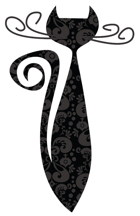 Patterned Black Cat