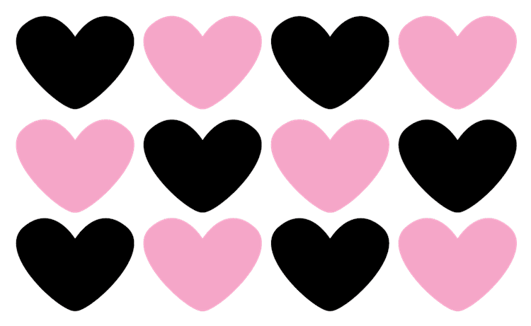Rows Of Hearts