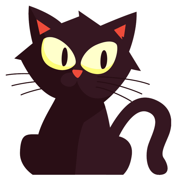 Black Cat Sitting