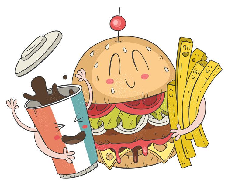 Burger Fries Pop