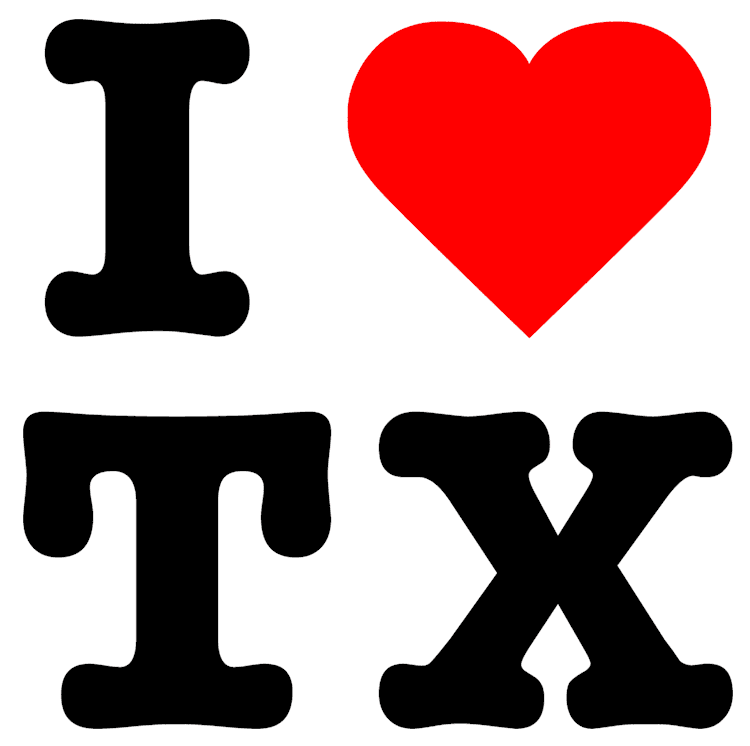 I Love Texas Heart