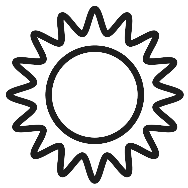 Sun Line Drawing