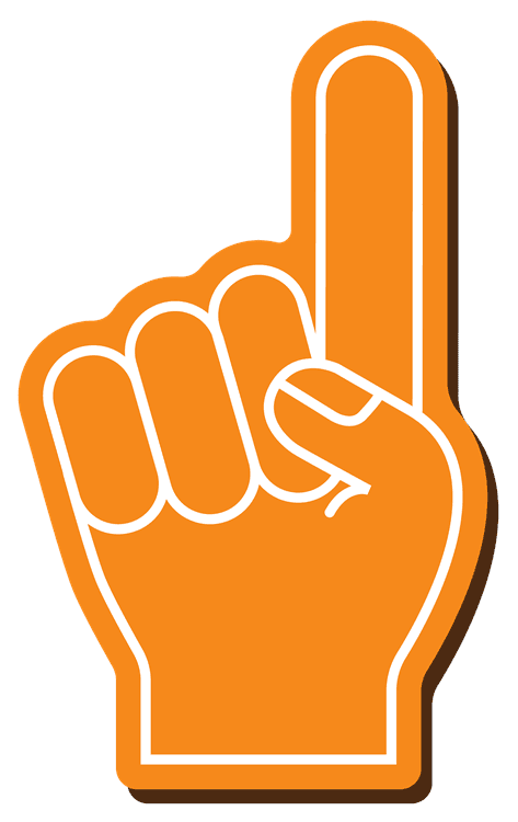 Number 1 Fan Orange