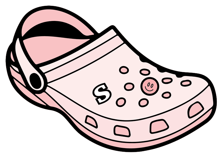 Pink Crocs