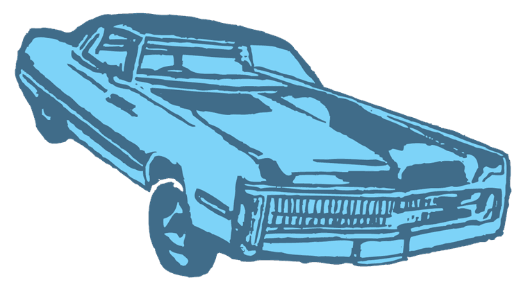 Blue Vintage Car